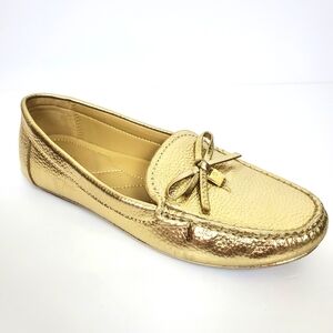 MICHAEL KORS Juliette Loafer Driving Moc Metallic Gold